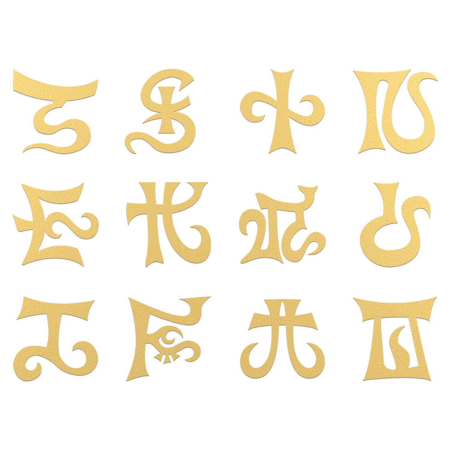 BRASS ELVEN SYMBOLS