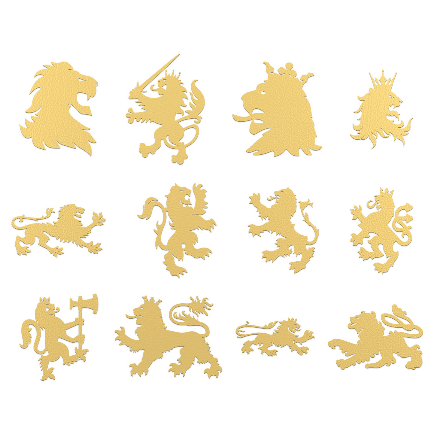 BRASS ENGLISH LION SYMBOLS