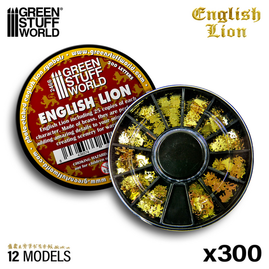 BRASS ENGLISH LION SYMBOLS