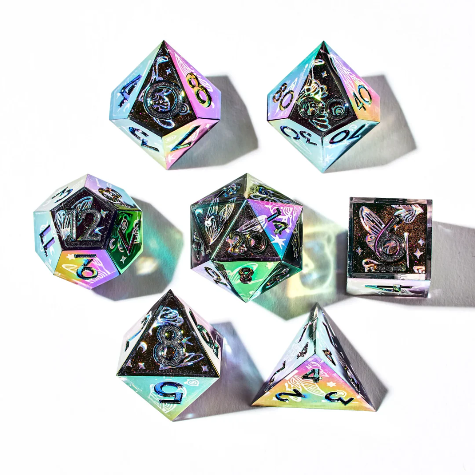 DISPEL EXTINCT DECORUM IRIDESCENT 7PC DICE SET
