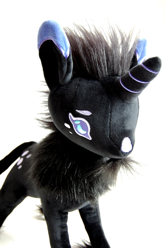 GOATICORN BLACK UNICORN PLUSH