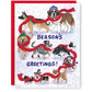 SCARF DOGS HOLIDAY GREETING CARD