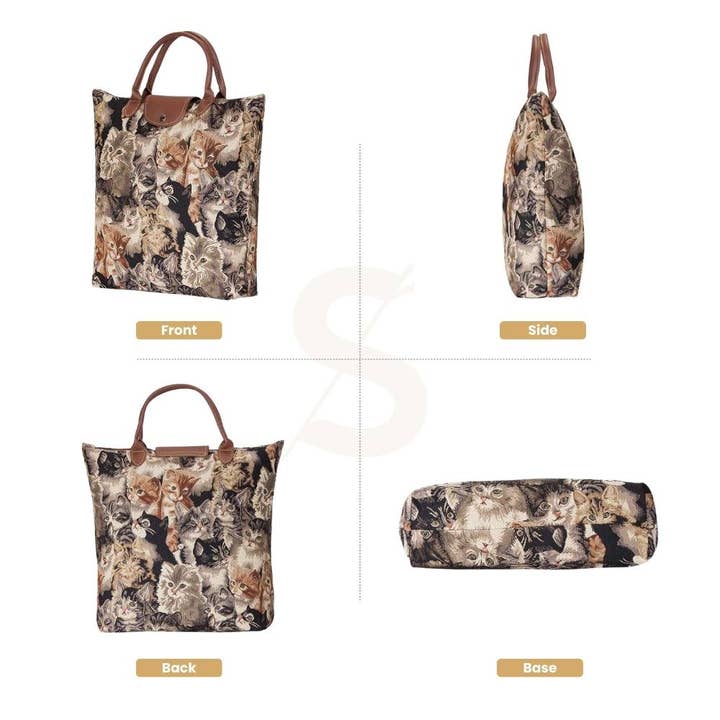 CAT FOLDAWAY TOTE BAG
