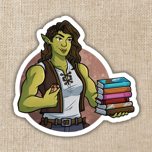 LEGENDS AND LATTES VIV WITH BOOKS STICKER