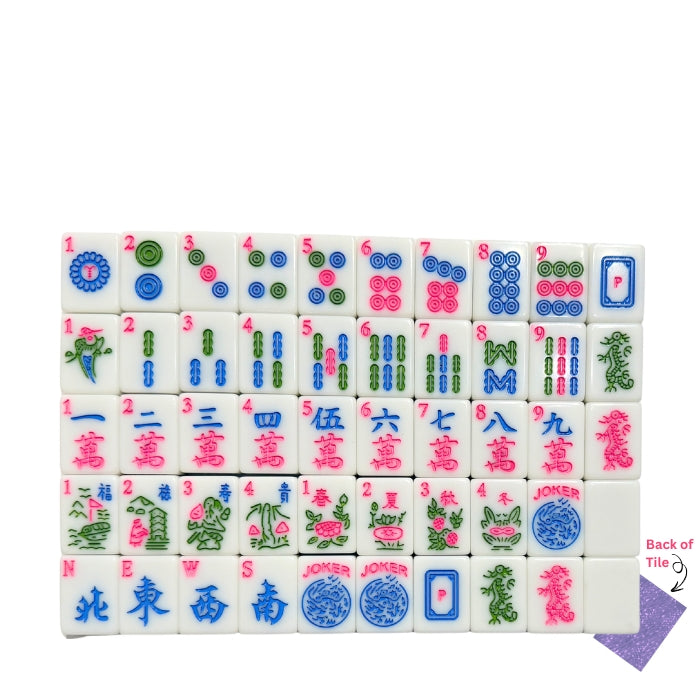 LAVENDER SPARKLE - MAHJONG TILES – AMERICAN MAHJONG TILE SET (166 TILES)
