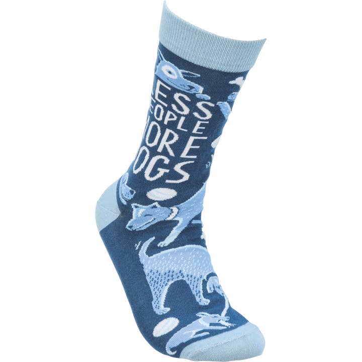 LESS PEOPLE MORE DOGS SOCKS