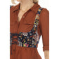 BLUE FLORAL VELVET CORSET VEST