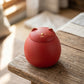 RED LUCKY CAT CERAMIC TEA CANISTER