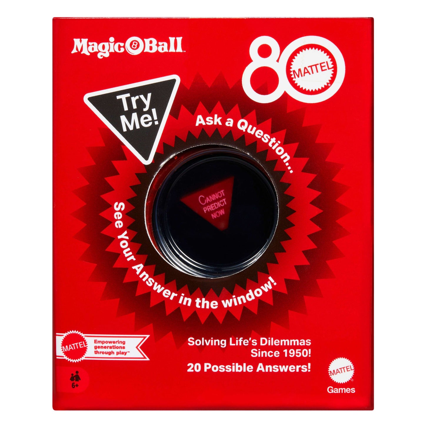 MAGIC 8 BALL MATTEL 80TH RUBY RED