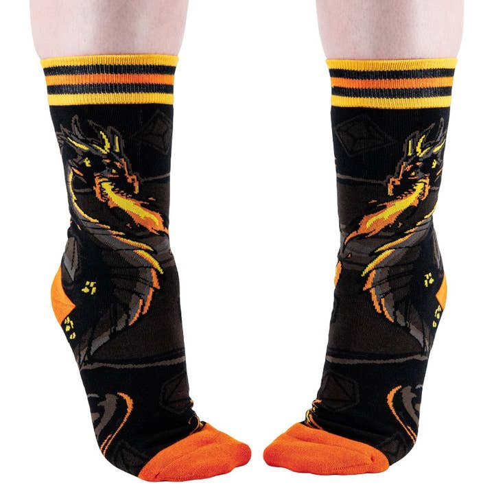 DRAGON'S FLAME CREW SOCKS BY FOOTCLOTHES