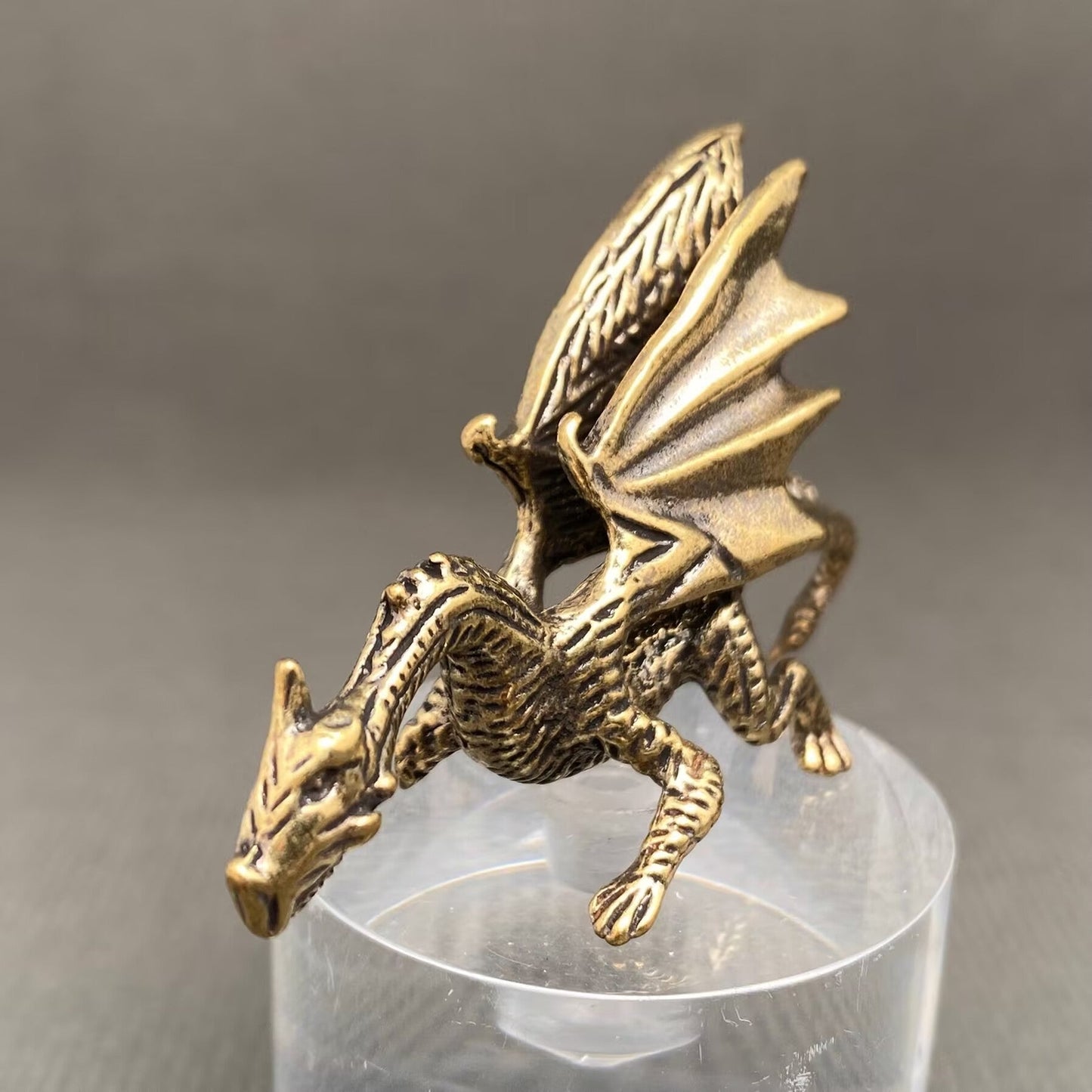 MINIATURE BRASS EUROPEAN DRAGON