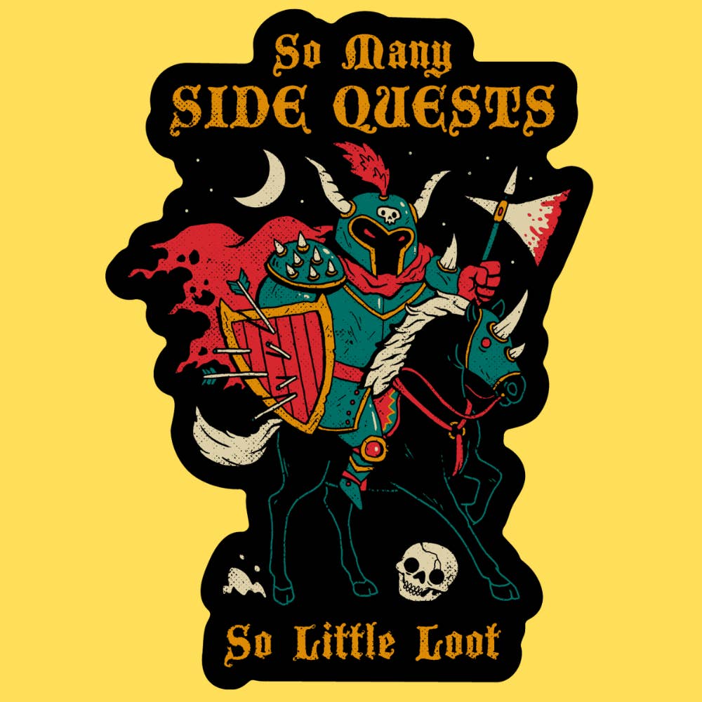 SO MANY SIDE QUESTS STICKER