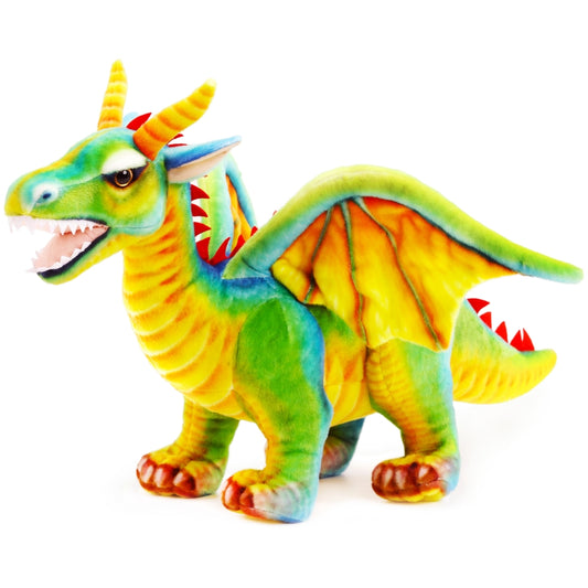 PERCY A LARGE COLORFUL DRAGON PLUSH