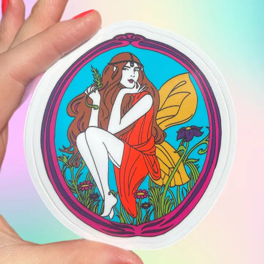 ART NOUVEAU FAIRY STICKER