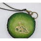 LEATHER SUNFLOWER WRISTLET COINPURSE