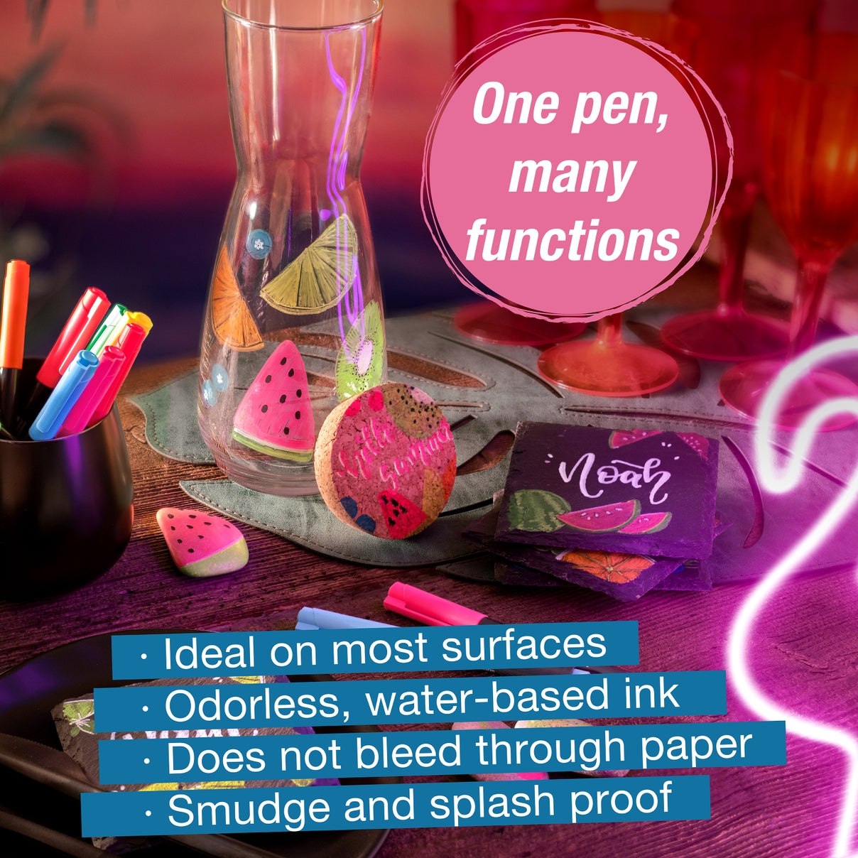 FABER-CASTELL MUTLI SURFACE NEON MARKER SET