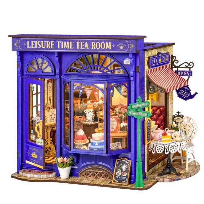 LEISURE TIME TEA ROOM DIY MINIATURE HOUSE KIT
