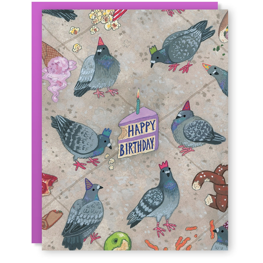 PIGEON BIRTHDAY GREETING CARD