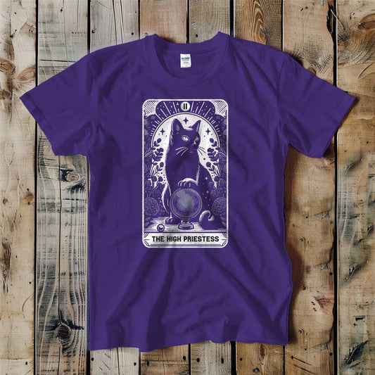 THE HIGH PRIESTESS CAT TAROT T-SHIRT