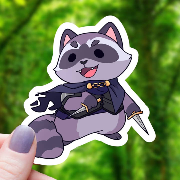 RACCOON ROGUE TTRPG STICKER
