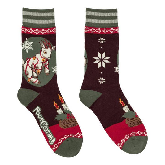 YULE GOAT CREW SOCKS BY FOOTCLOTHES