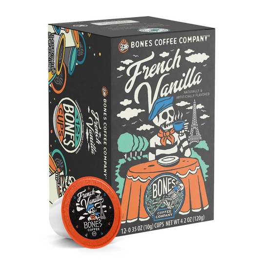 BONES COFFEE FRENCH VANILLA 12CT CUPS