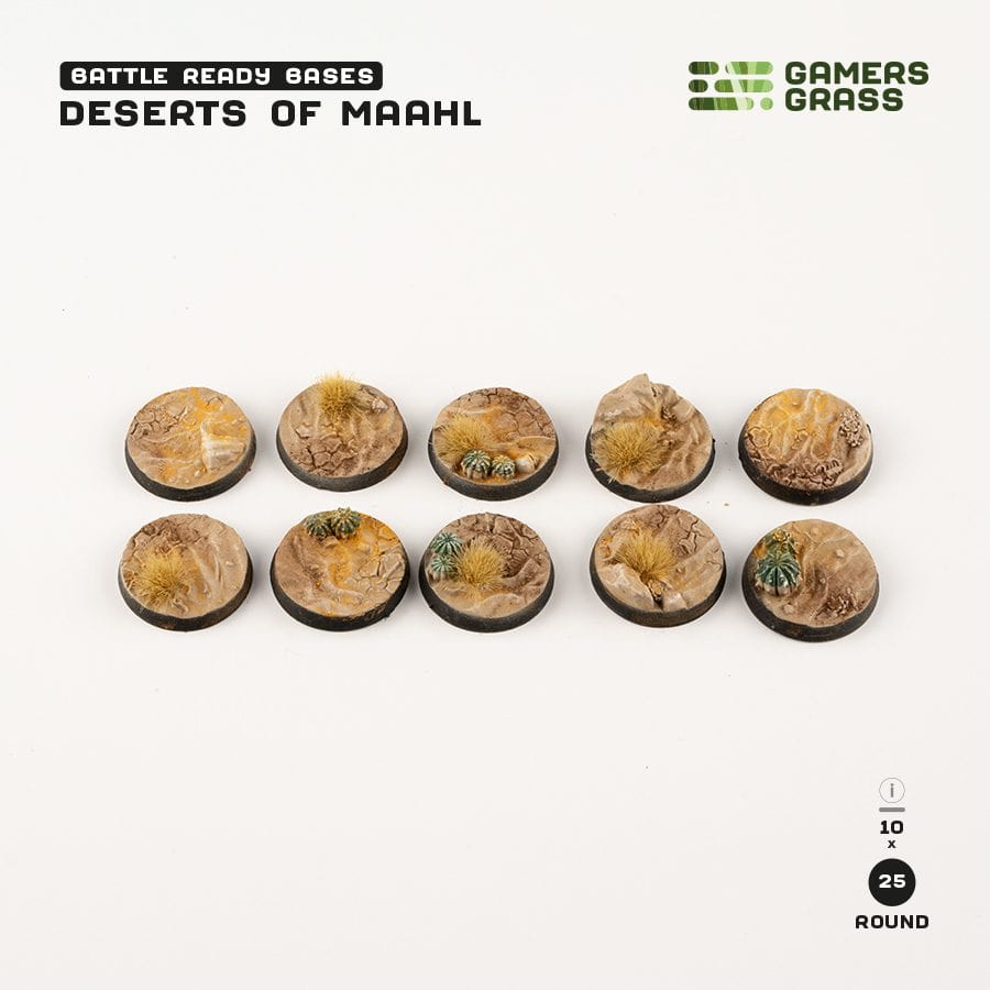 DESERTS OF MAAHL BASES 25MM ROUND