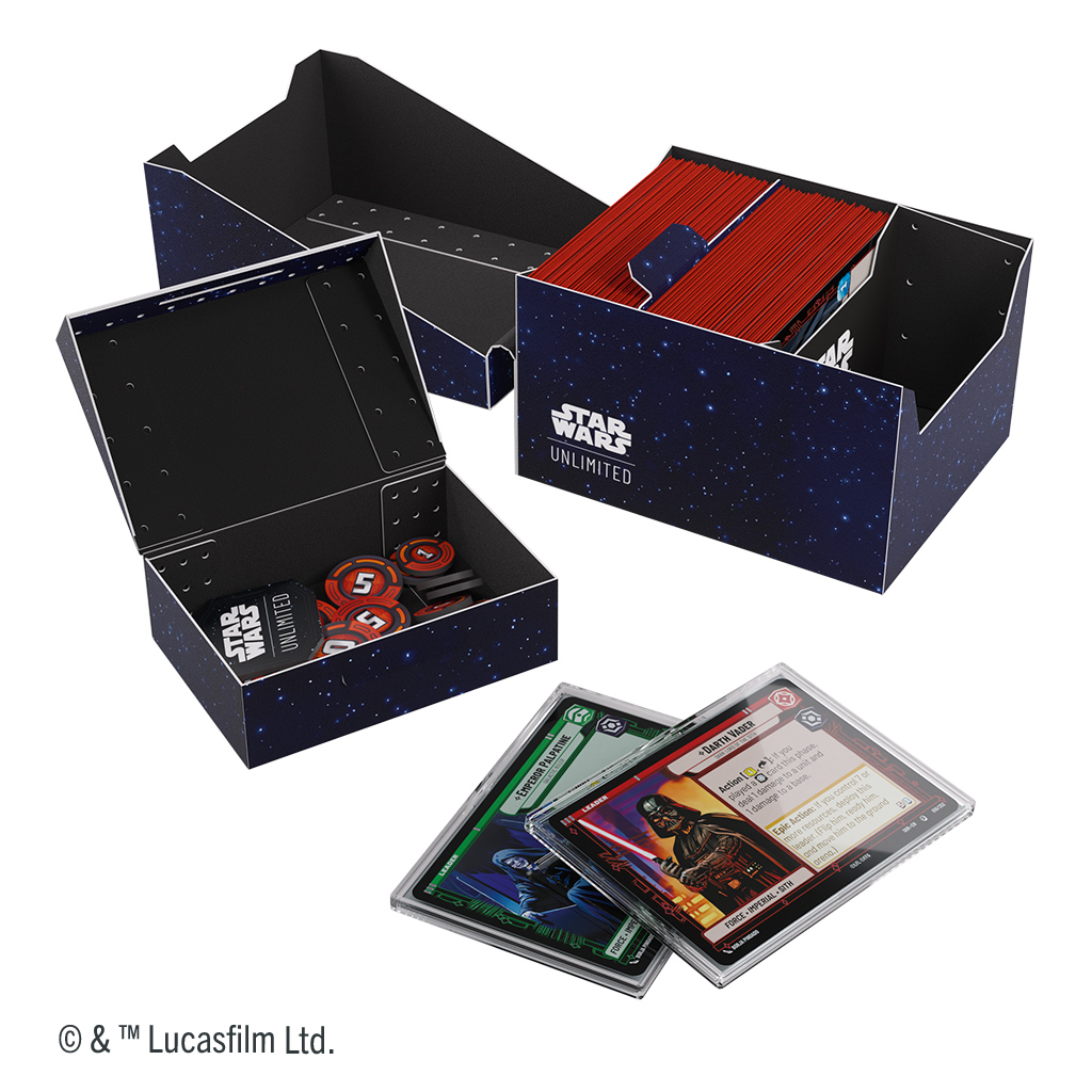 STAR WARS UNLIMITED SOFT CRATE TWIN SUNS: CARD BACK BLUE
