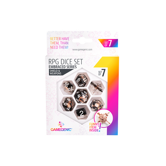 EMBRACED SERIES - SHIELD & WEAPONS RPG DICE SET