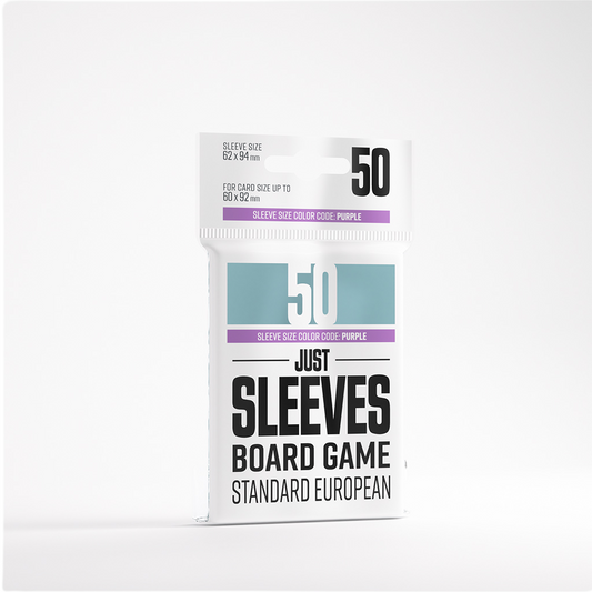 JUST SLEEVES: BOARD GAME STANDARD EUROPEAN (50)