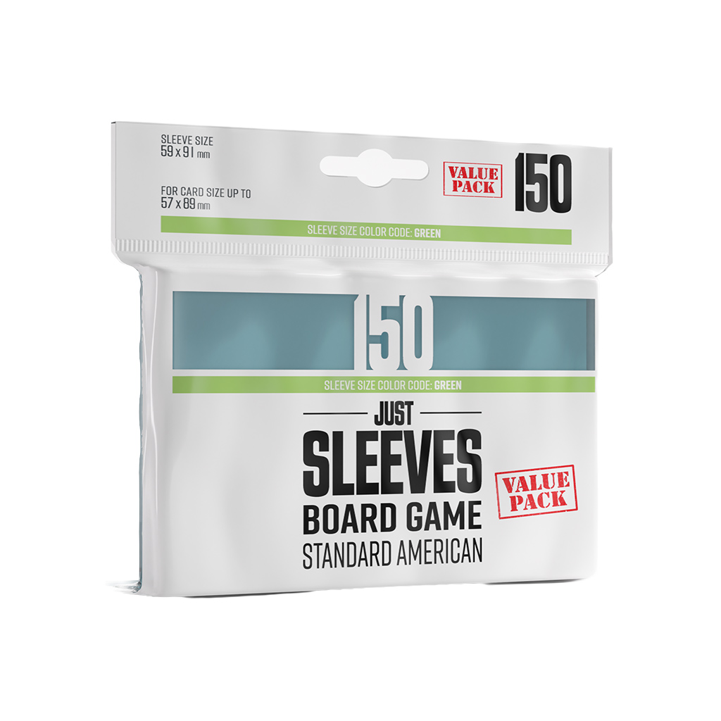 JUST SLEEVES: BOARD GAME STANDARD AMERICAN VALUE PACK (150)