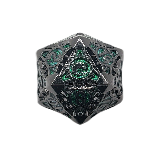 GREEN W/ BLACK NICKEL 40MM D20