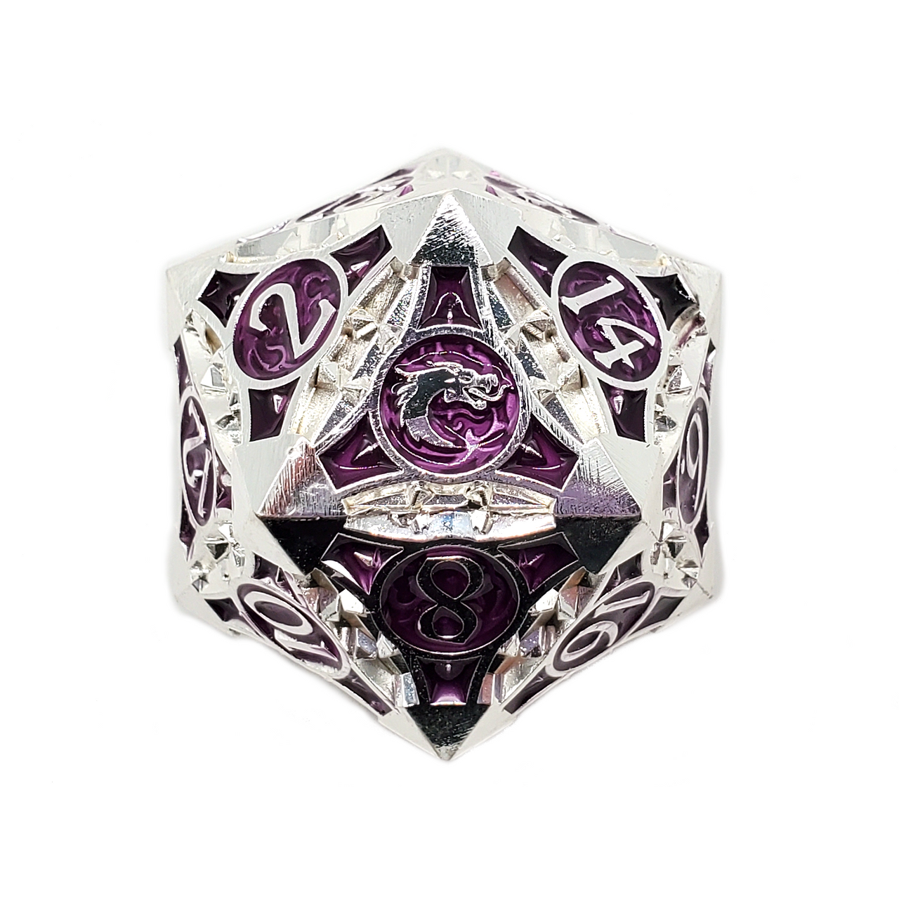 SILVER W/ PURPLE 40MM D20