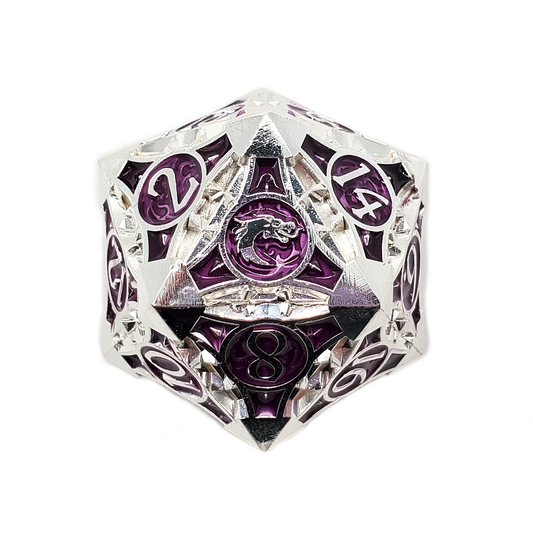 SILVER W/ PURPLE 40MM D20