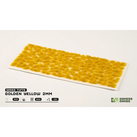 GAMERS GRASS 2MM GOLDEN YELLOW