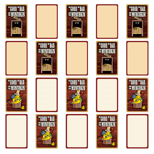 GOOD, THE BAD & THE MUNCHKIN BLANK CARDS