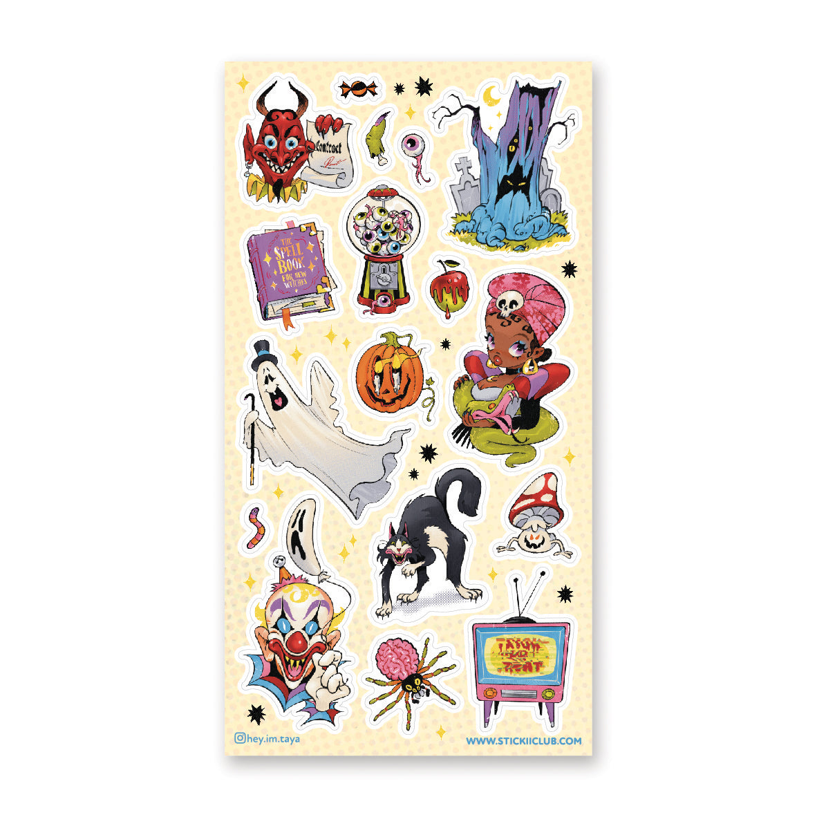 RETRO FRIGHT NIGHT STICKER SHEET