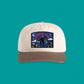 MOTHMAN CRYPTID CLUB 5-PANEL FLOPPY CAP - BLACK/WHITE