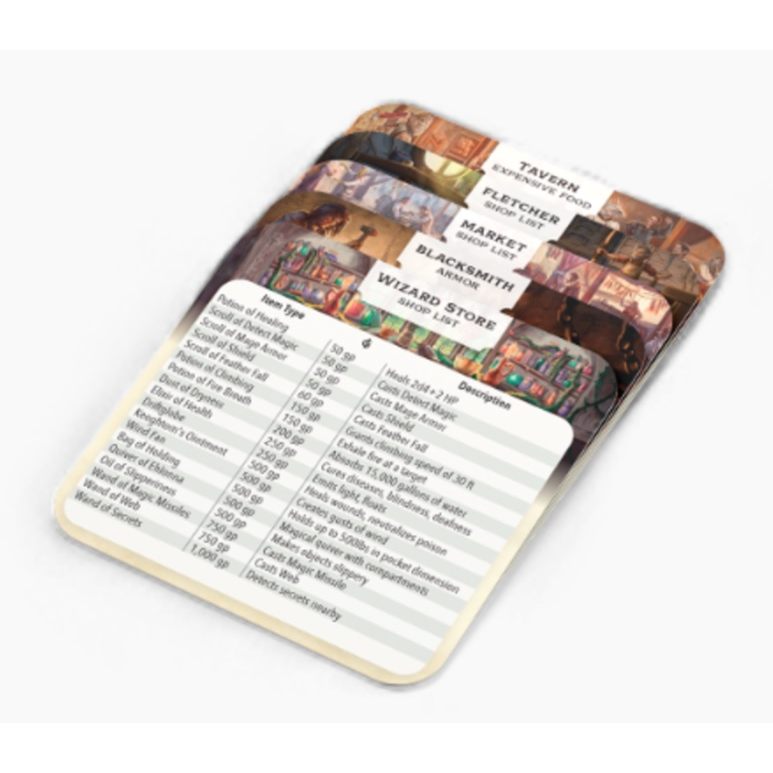 WORLDS AT A GLANCE RPG: SHOP CARDS