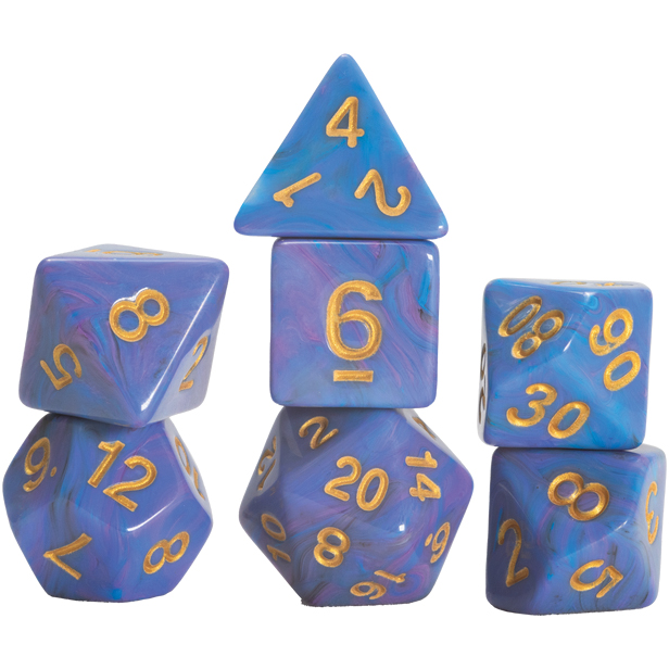 SIRIUS DICE UNICORN RPG SET: BLUE