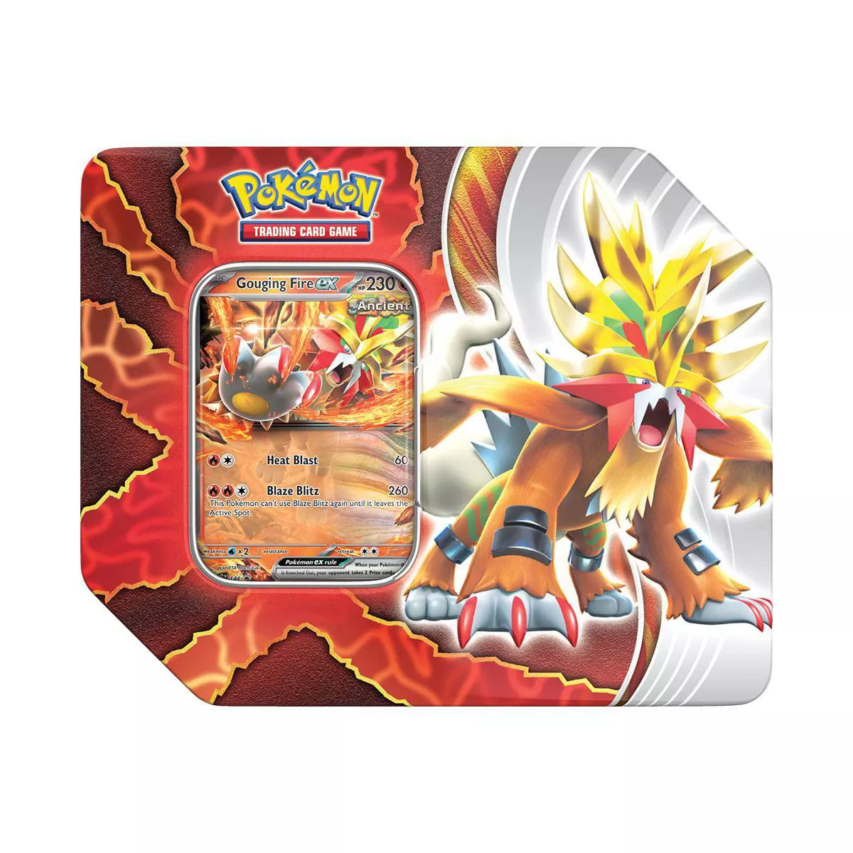 Pokémon TCG Paradox Destinies Tin - Raging Bolt Ex - 1 Carte Promo + 4 Boosters + Code Online