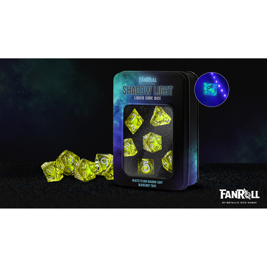 SHADOW LIGHT UV REACTIVE LIQUID CORE DICE SET