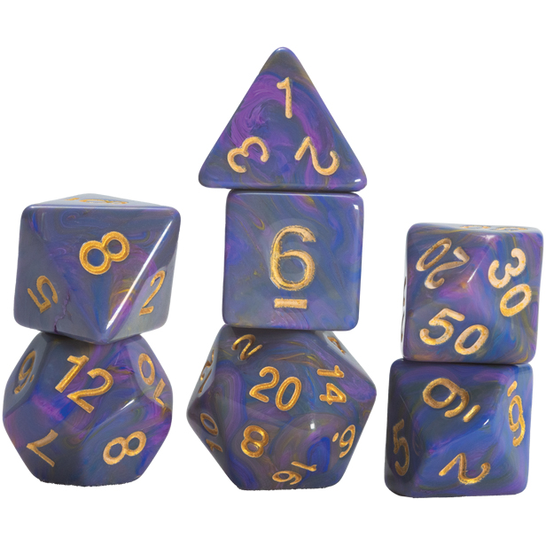 SIRIUS DICE UNICORN RPG SET: PURPLE