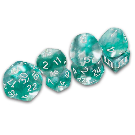 DCC DICE: THRACIAN AZURE SWIRL 7 PC SET