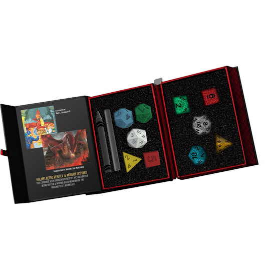 D&D 50TH ANNIVERSARY DICE SET RETRO & MODERN INSPIRED SET