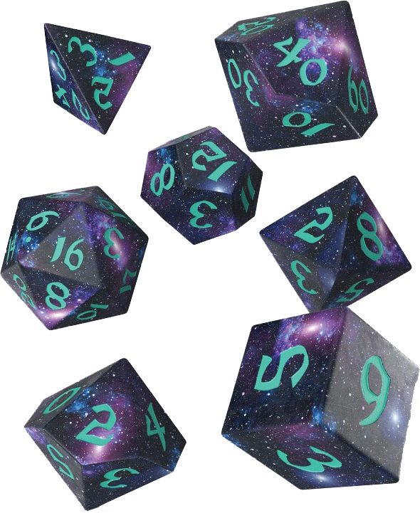 STARDUST 7PC DICE SET