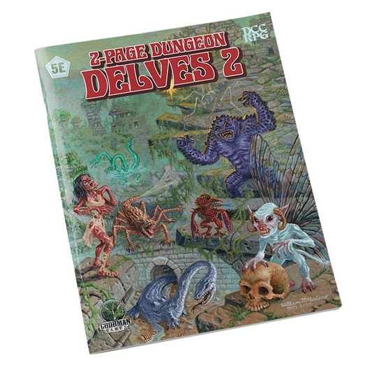 2-PAGE DUNGEON DELVES (5E OR DCC)