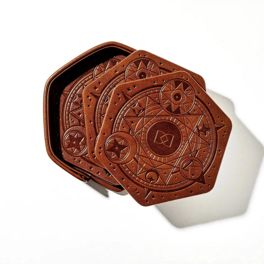 MAGICAL CIRCLE COASTERS - BROWN (4)