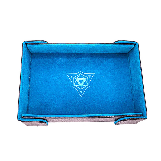 MAGNETIC RECTANGLE DICE TRAY: TEAL VELVET