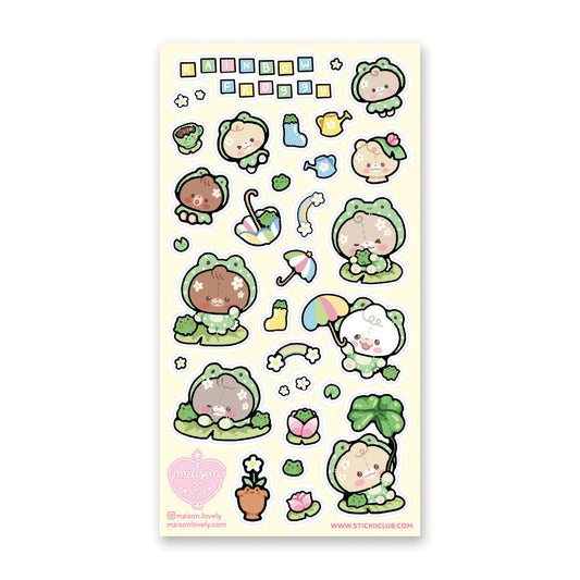 RAINBOW FROGGY STICKER SHEET